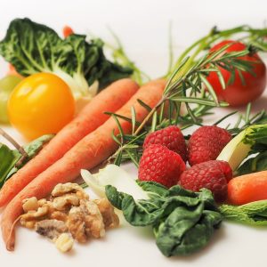 Vegetables bundled together to illustrate nutrition