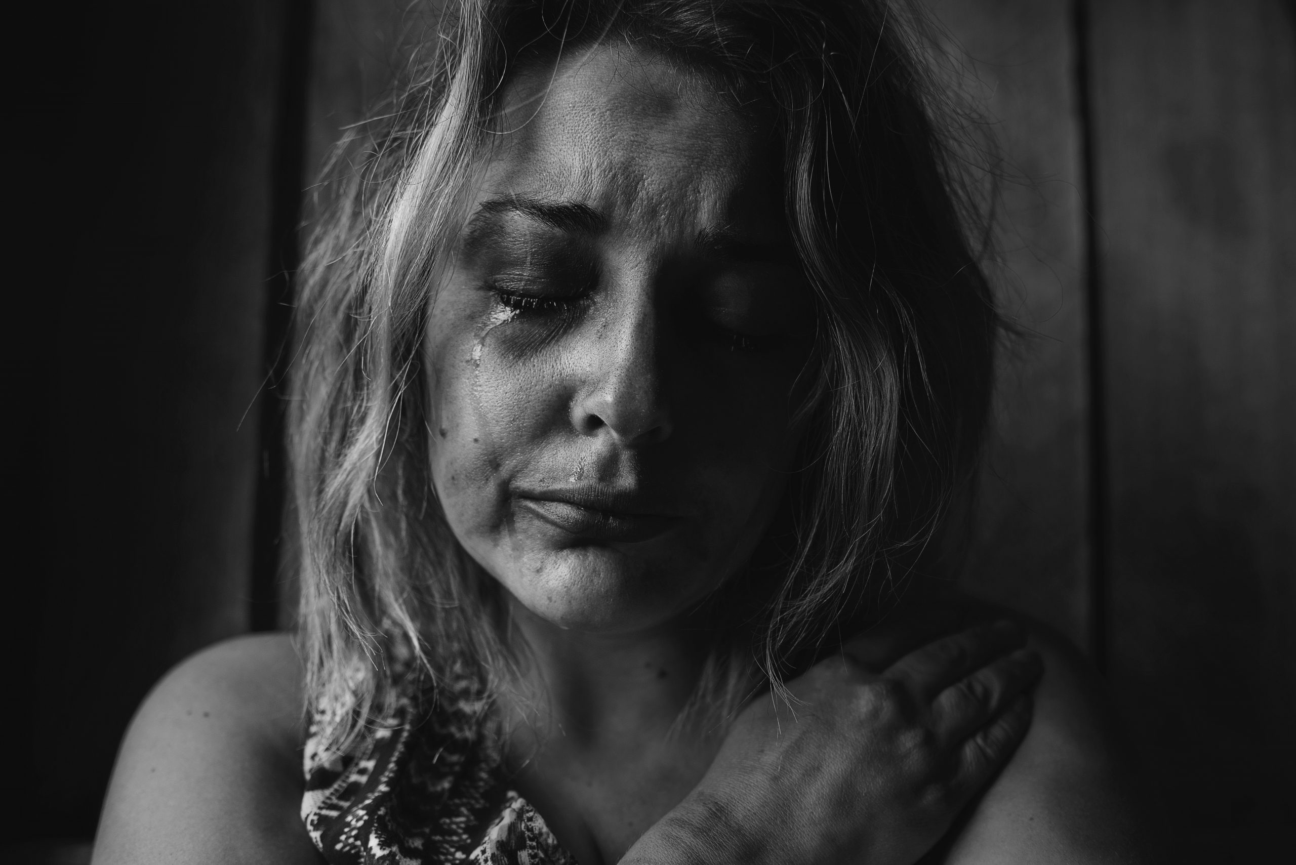 A Woman in Grief and Fear