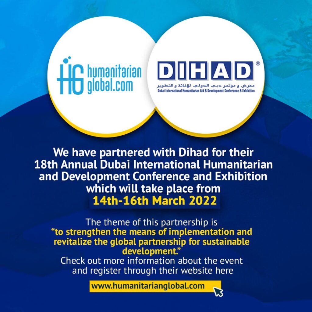 DIHAD 2022 + Humanitarian Global partnership banner