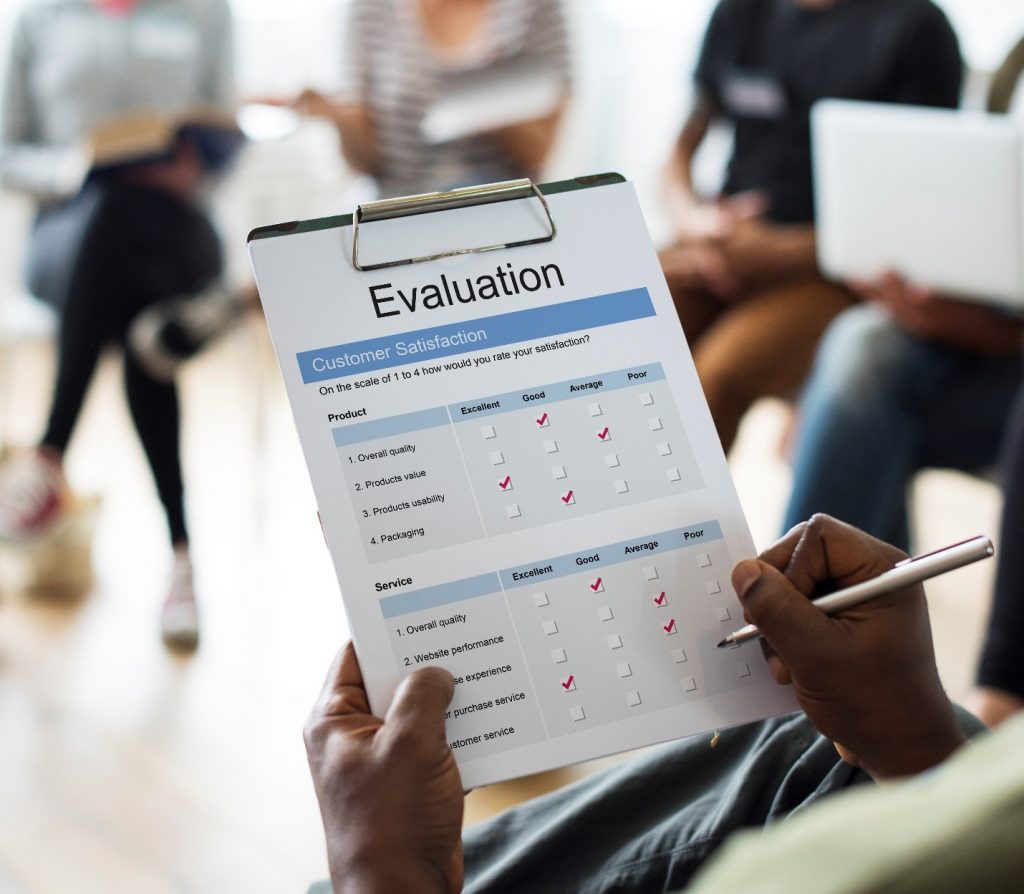 Components of an evaluation report