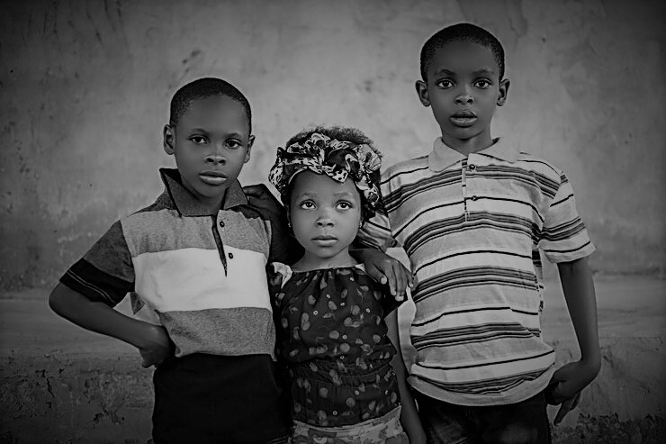 3 african children
